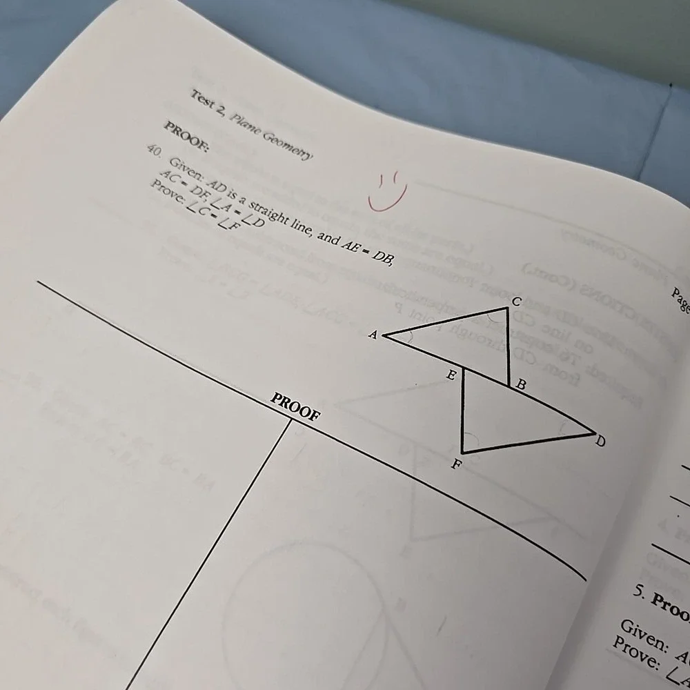 Abeka Plane Geometry Set Text‎ Solution Key And Test/Quiz Key Books